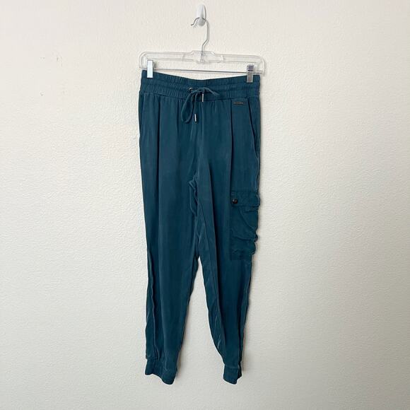 [Sweaty Betty] Teal Stargazer Blue Cargo Jogger Pants Cupro Comfortable Size XS - Picture 3 of 13